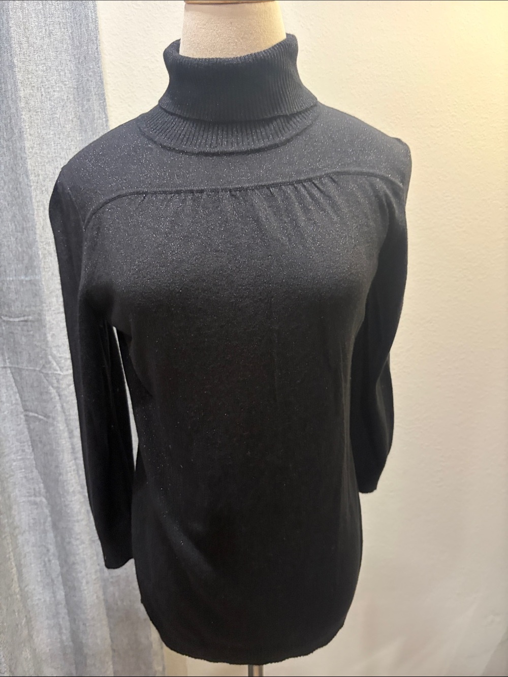 Sweaterworks Black Sparkle Turtleneck Sweater